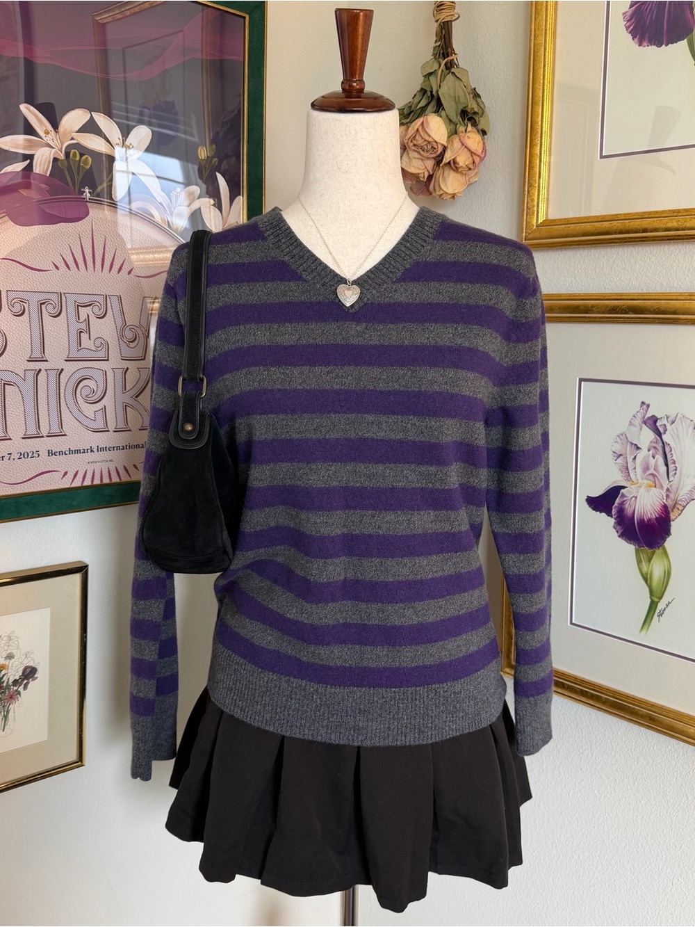 Express Y2K Striped Merino Wool Sweater Size Medium Vintage